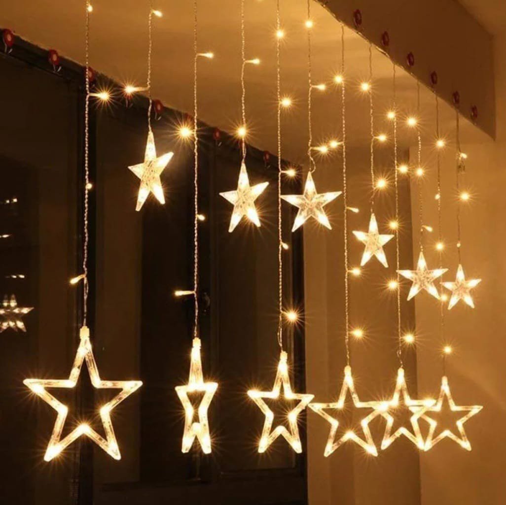 fizzytech Star Curtain LED String Lights