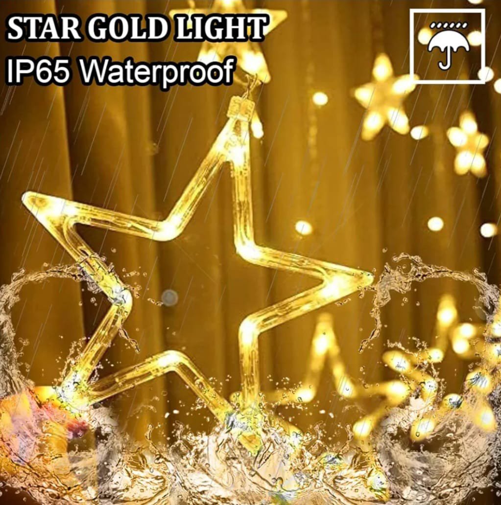 fizzytech Star Curtain LED String Lights