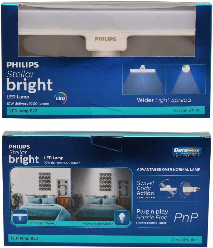 PHILIPS 10 W Basic T-Bulb B22 LED Bulb (White)