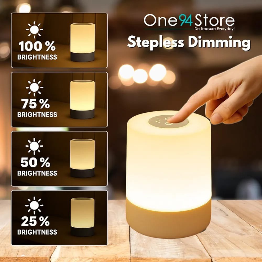 One94Store Touch Control LED Table Lamp – USB Rechargeable