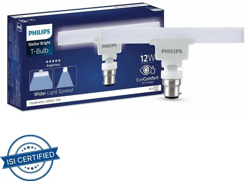 PHILIPS 12 W Basic T-Bulb B22 LED Bulb (White)
