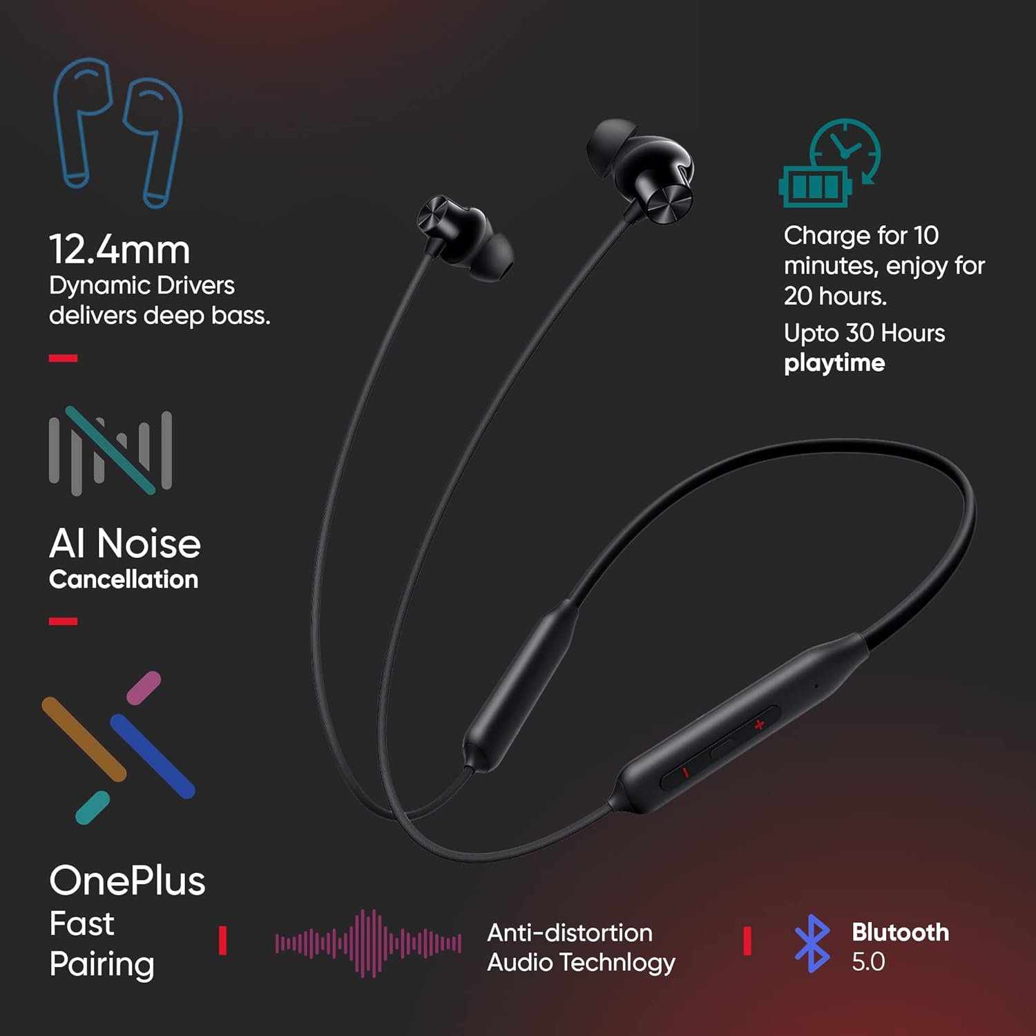 OnePlus Bullets Z2 Bluetooth Wireless in Ear Earphones