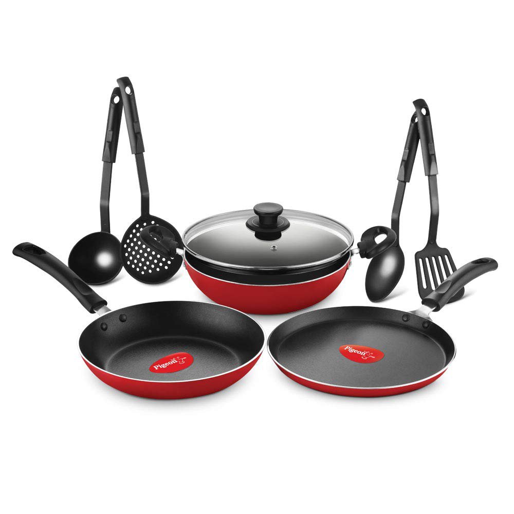 Pigeon by Stovekraft Mio Nonstick Aluminium Cookware Gift Set