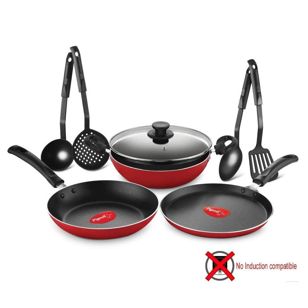 Pigeon by Stovekraft Mio Nonstick Aluminium Cookware Gift Set