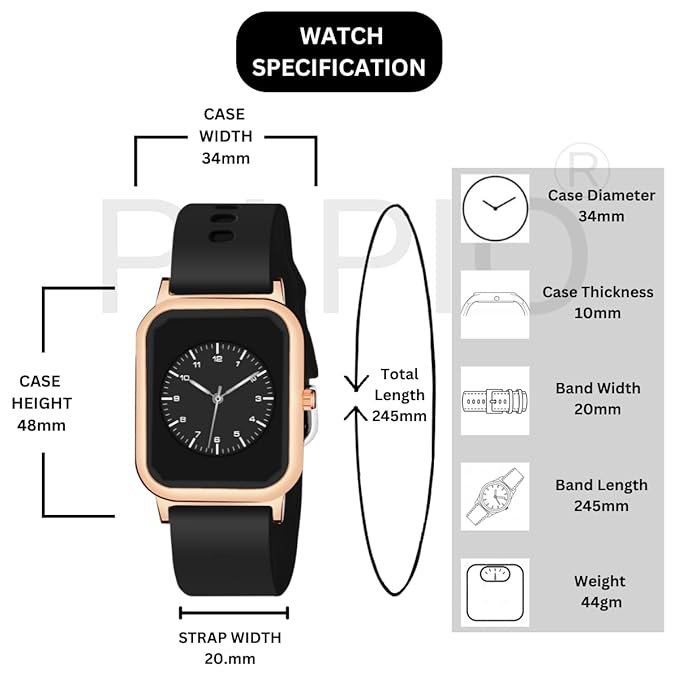 PAPIO® Rectangle Watche
