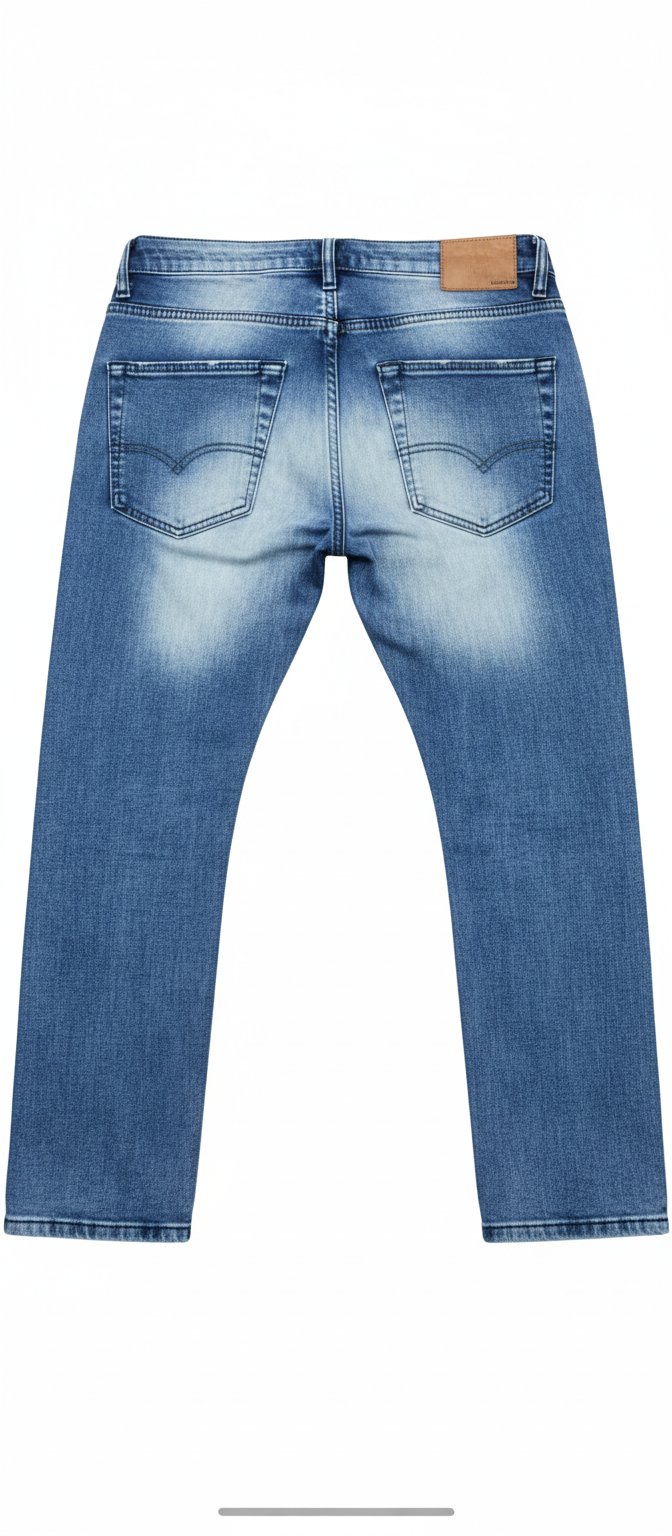 Men's Stylish Ice Wash Distressed Denim Jeans