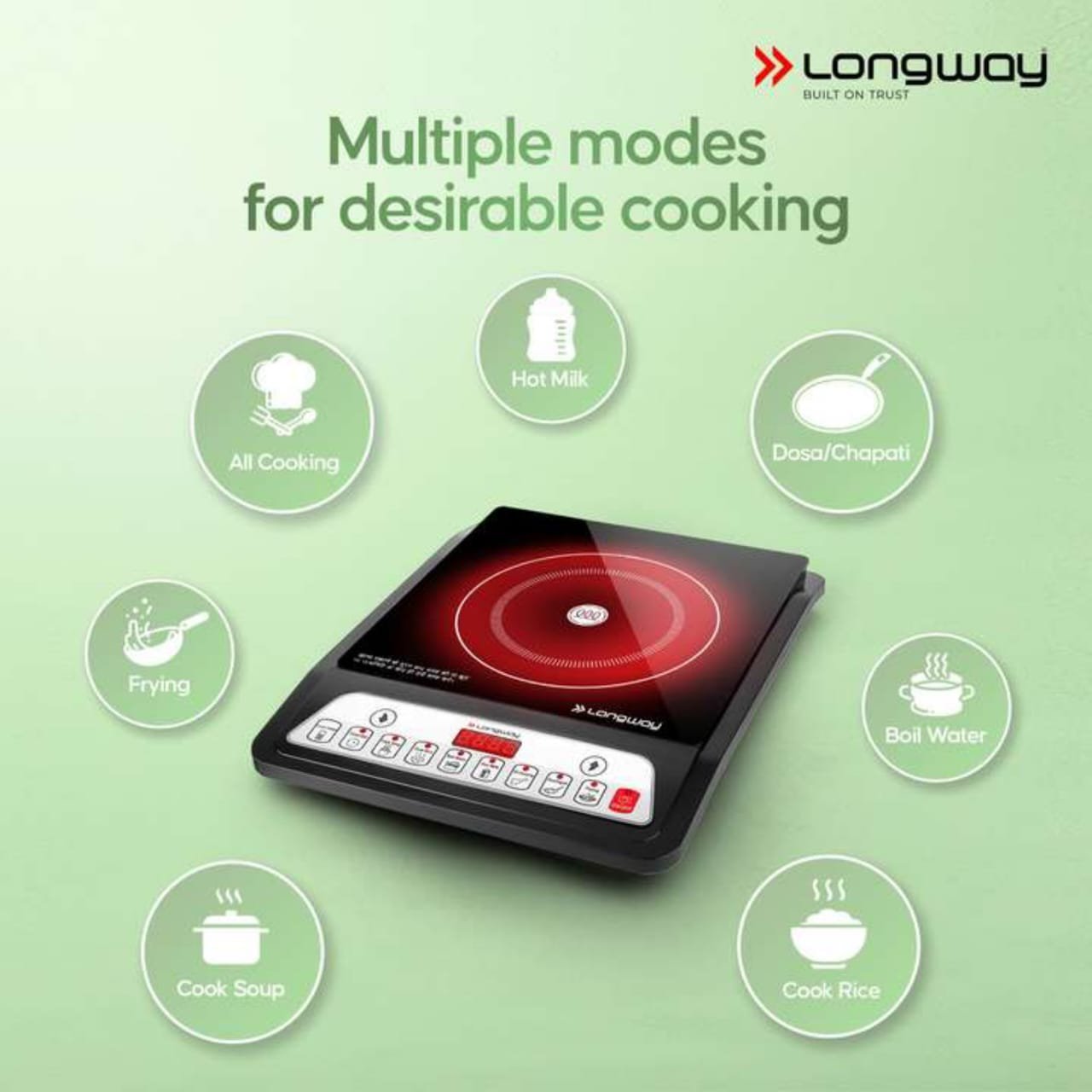 Longway 2000 W Induction Cooktop Push Button