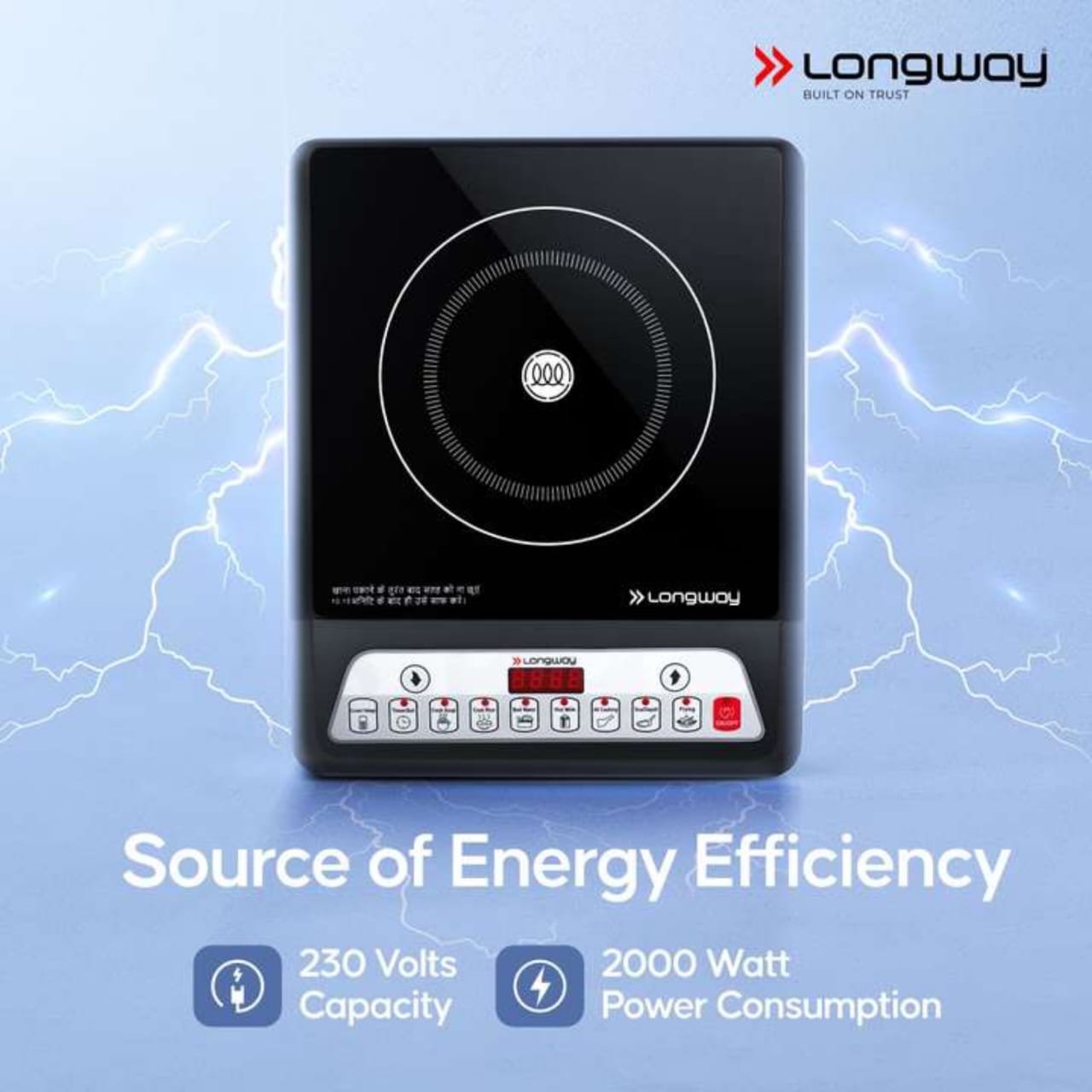 Longway 2000 W Induction Cooktop Push Button