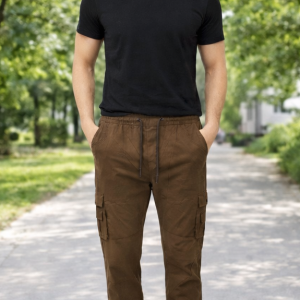 Men’s Urban Black Cargo Joggers | Slim-Fit