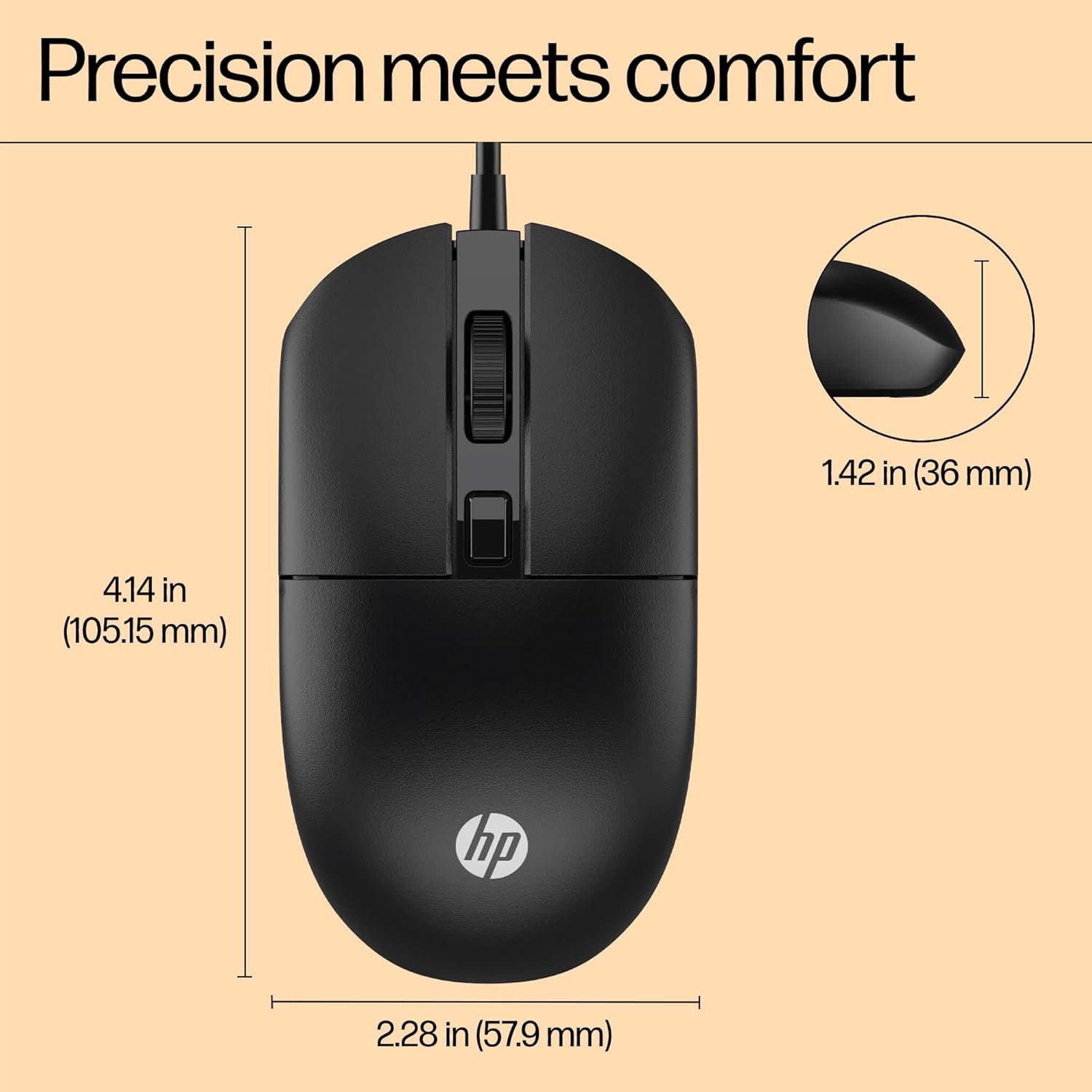 HP M070 Ergonomic Wired Mouse