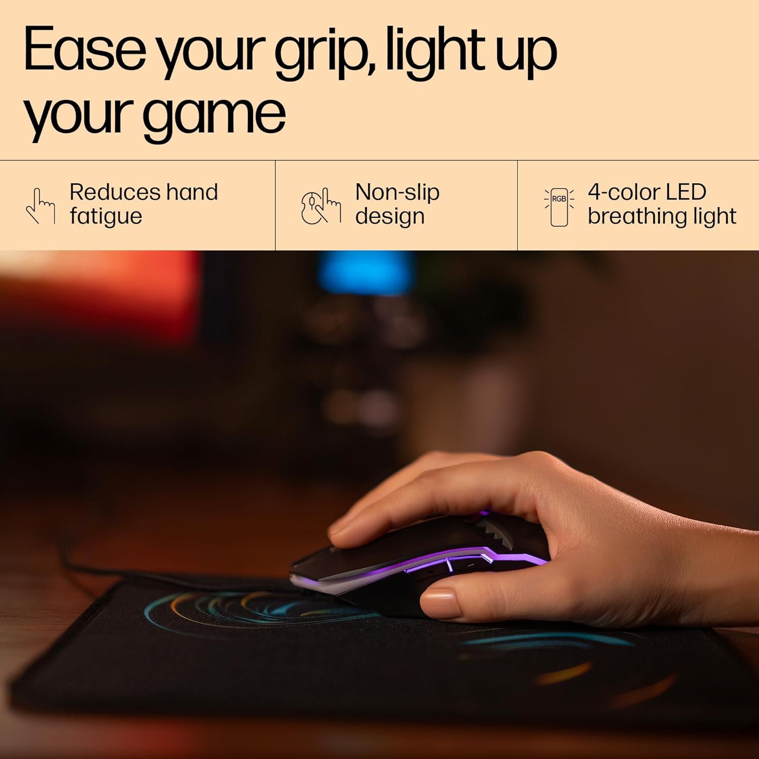 HP M270 Backlit USB Wired Gaming Mous