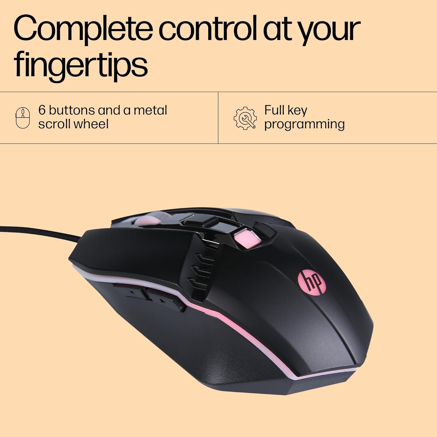 HP M270 Backlit USB Wired Gaming Mous