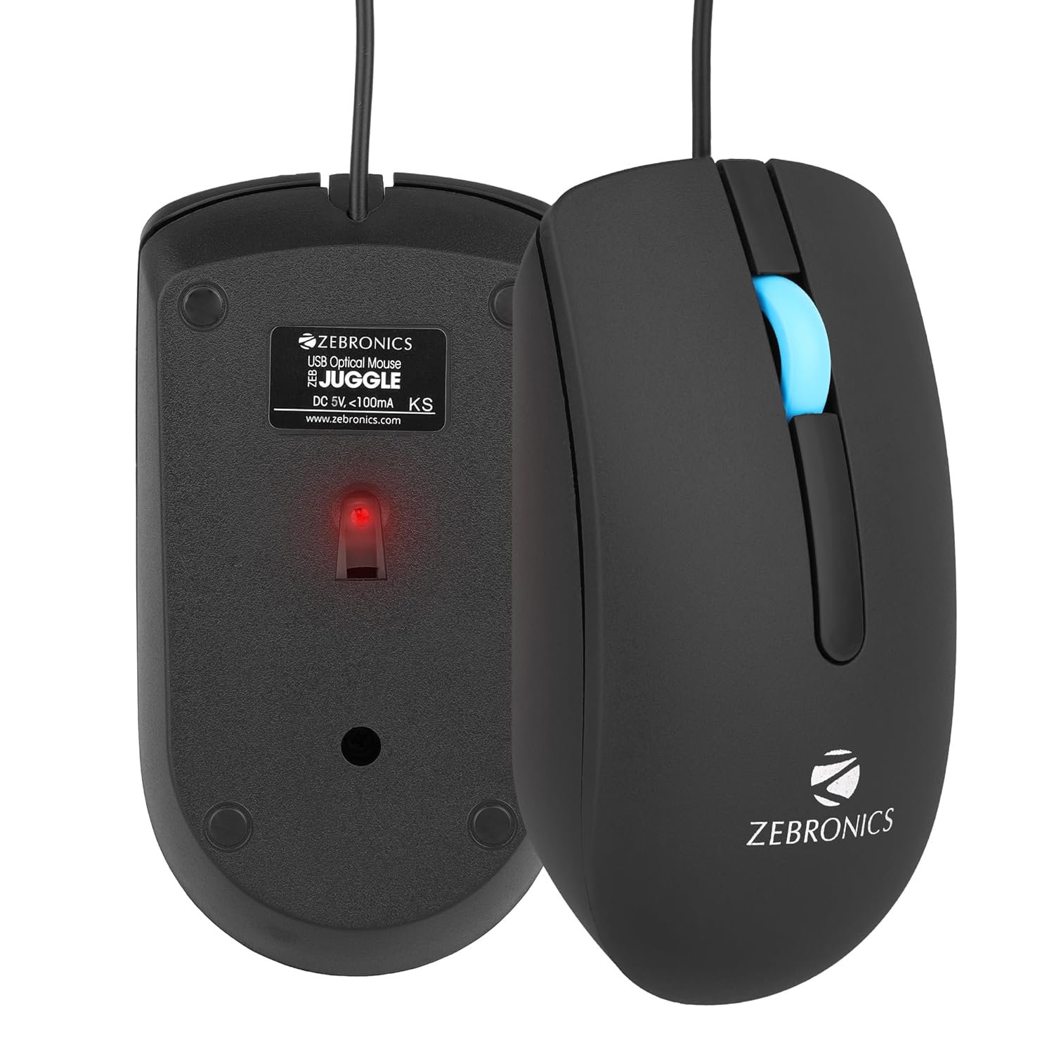 ZEBRONICS Juggle Wired Optical Mouse
