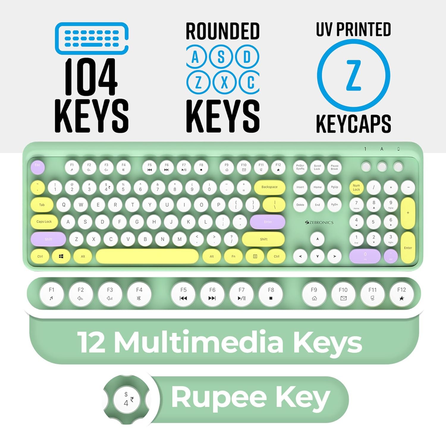 Zebronics Wireless Keyboard & Mouse Combo