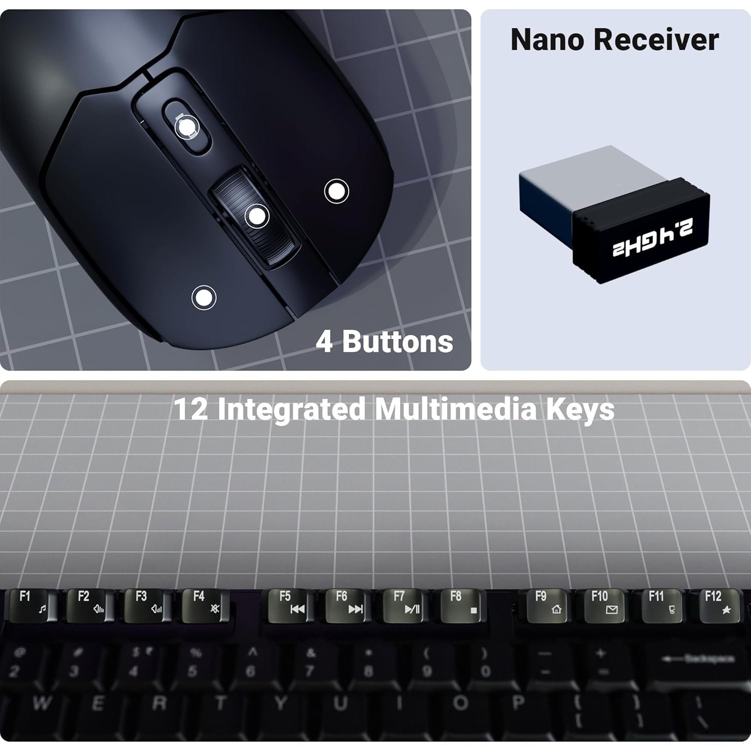 Zebronics Wireless Keyboard & Mouse Combo