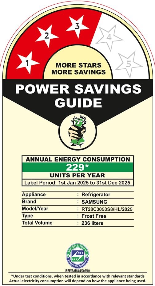 Samsung 236 L, 3 Star, Digital Inverter,