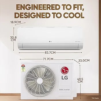 LG 1.5 Ton 3 Star DUAL Inverter Split AC