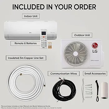 LG 1.5 Ton 3 Star DUAL Inverter Split AC