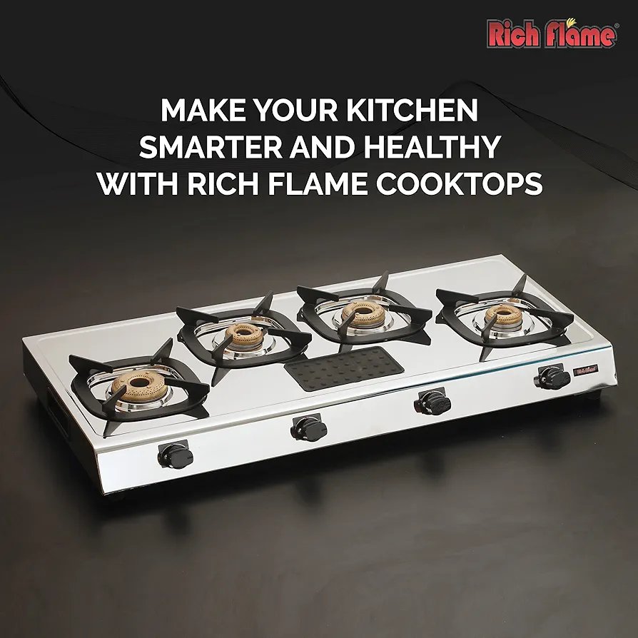 Rich Flame Gas Stove 4 Burners