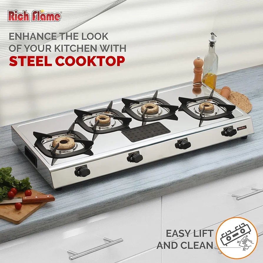Rich Flame Gas Stove 4 Burners