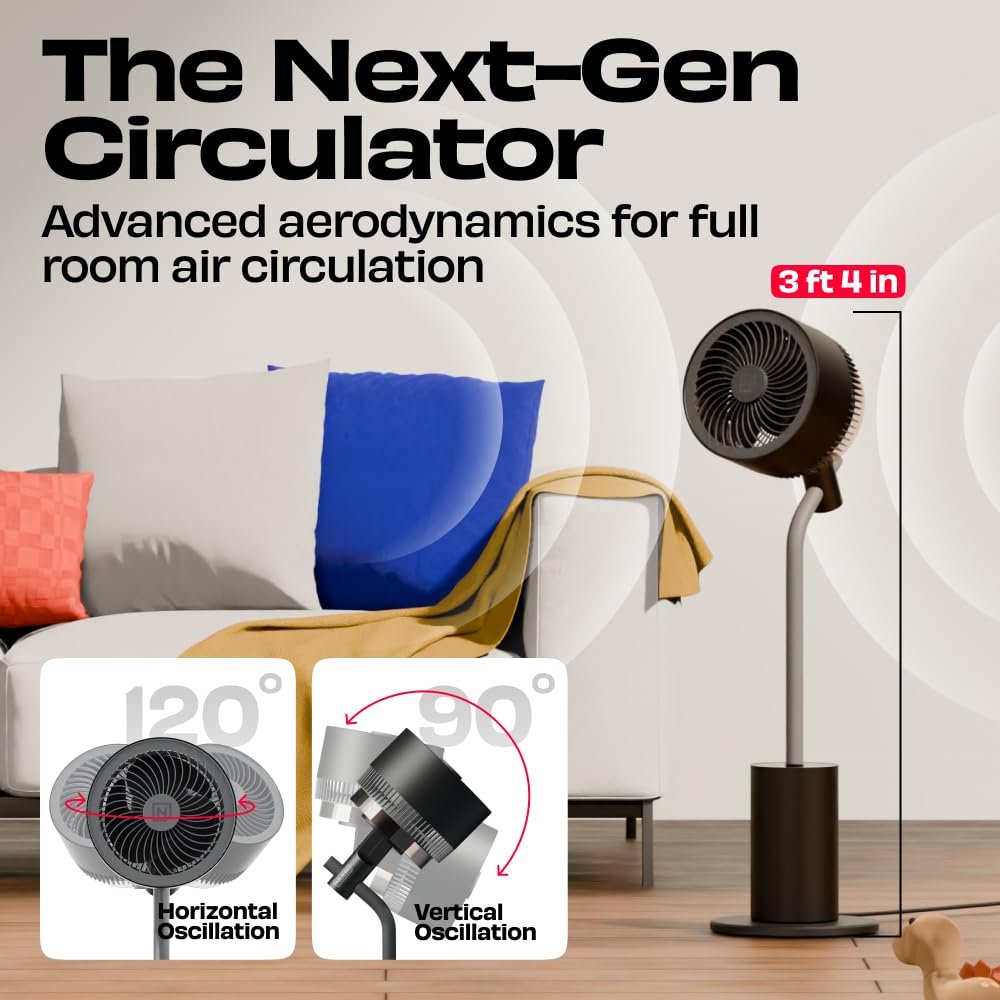 NUUK HALO v2 3D Air Circulation Tower Fan