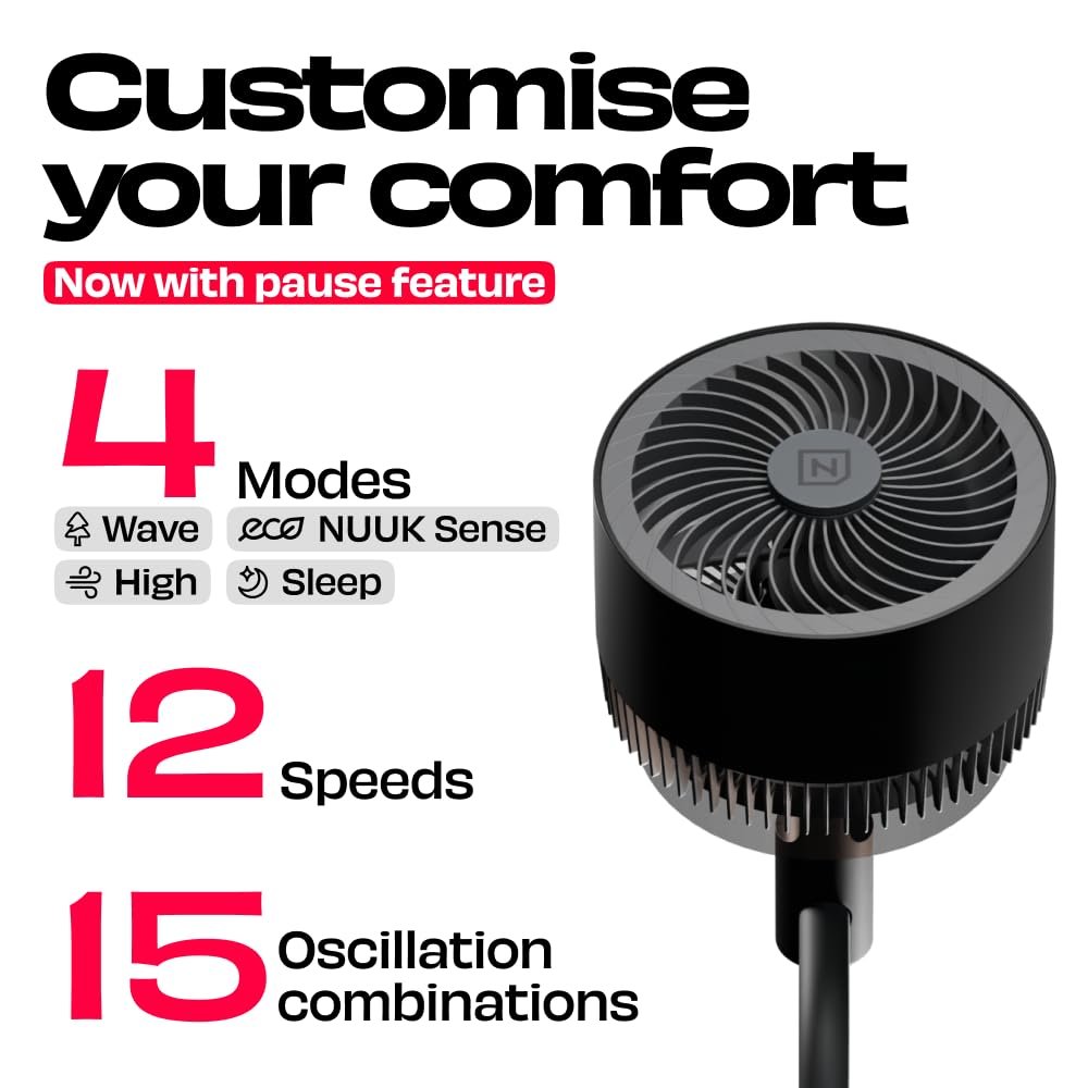 NUUK HALO v2 3D Air Circulation Tower Fan