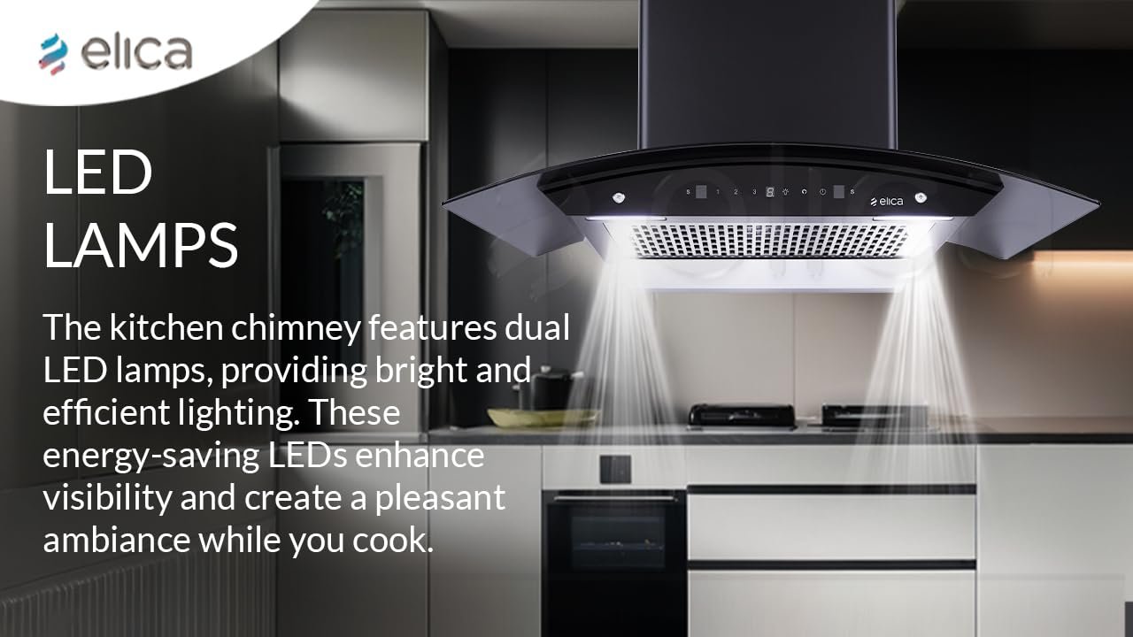 Elica 90 cm 1350 m3/hr Filterless