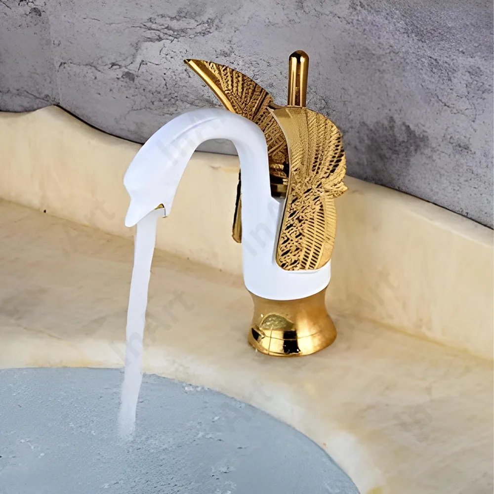 InArt Brass Swan Shape Single Handle