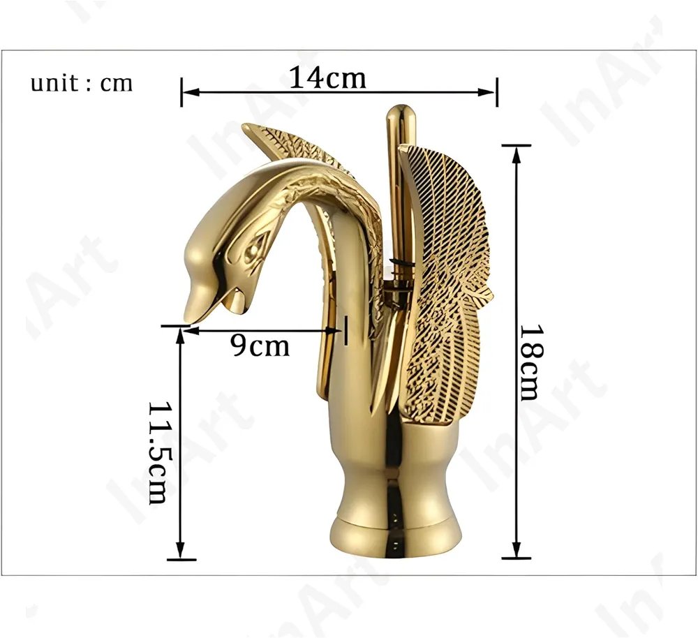 InArt Brass Swan Shape Single Handle