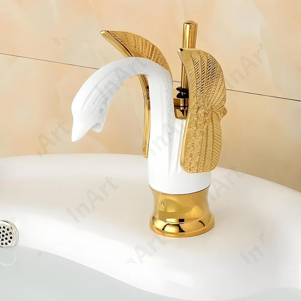 InArt Brass Swan Shape Single Handle