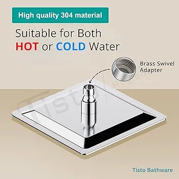 Tisto 1 Year Warranty 6 inch Shower