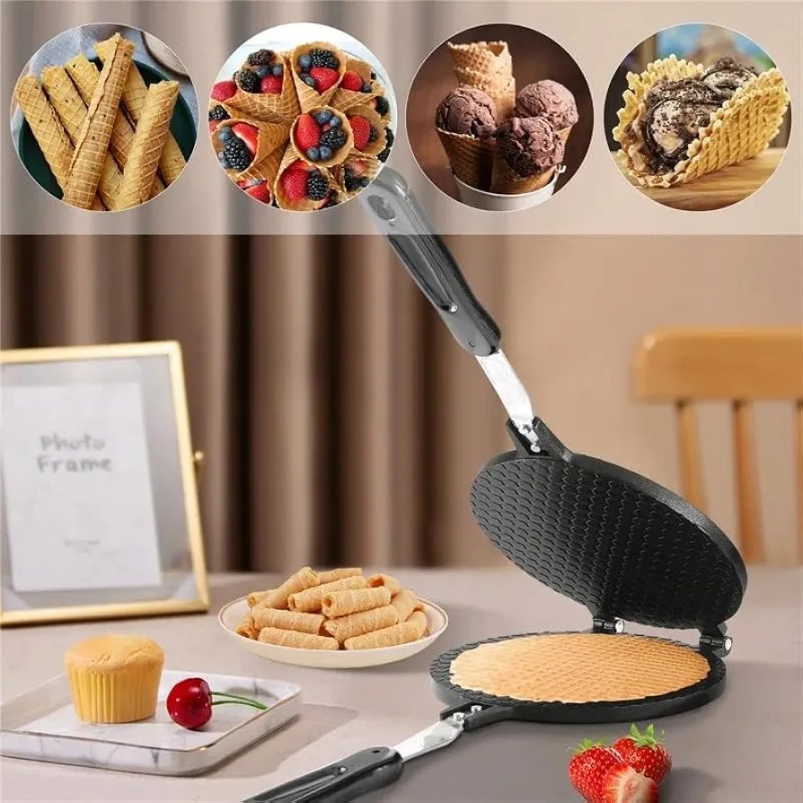 THW® Double Side Waffle Maker, Pancake Crispy