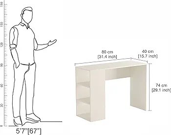FURNEASER Lexus Compact Wooden Study Table