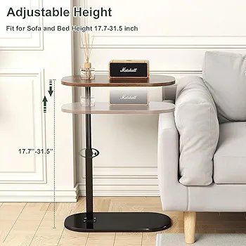 MTANK Height Adjustable End Table for Bed