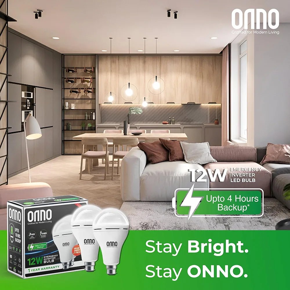ONNO 12W Rechargeable Emergency Inverter LED