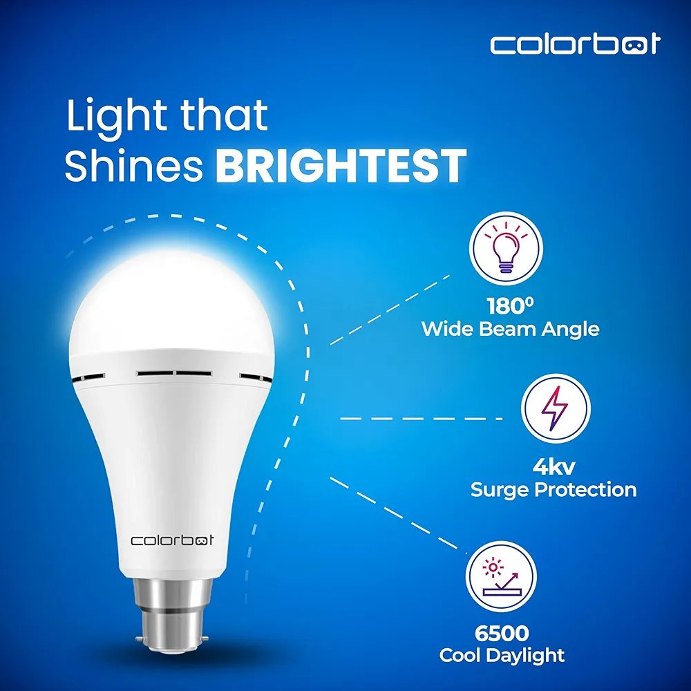 Colorbot 10W Emergency Inverter Rechargeable