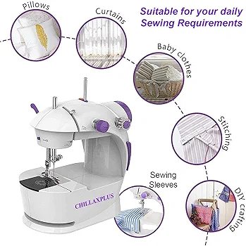 CHILLAXPLUS mini sewing machine, stitching