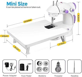 CHILLAXPLUS mini sewing machine, stitching