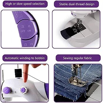 CHILLAXPLUS mini sewing machine, stitching