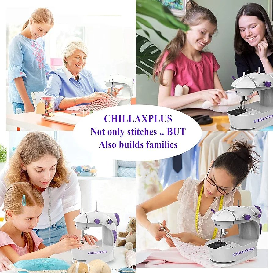 CHILLAXPLUS mini sewing machine, stitching