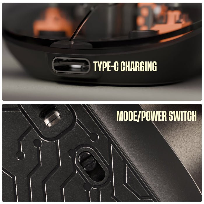 Glassy 10 Transparent (Wireless + Bluetooth) Mouse