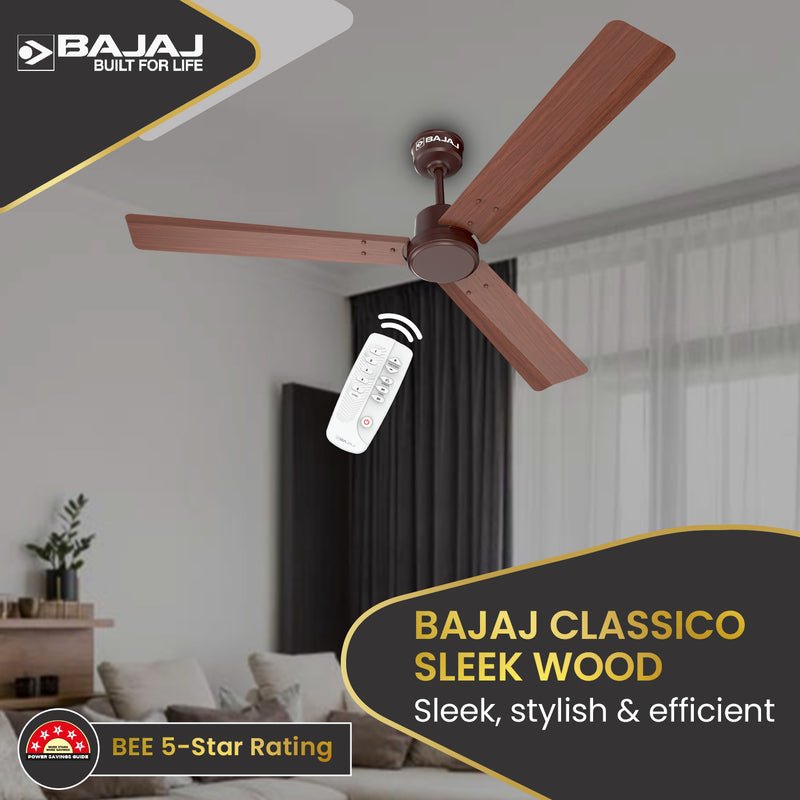 Classico Sleek Wood 1200mm Ceiling Fan