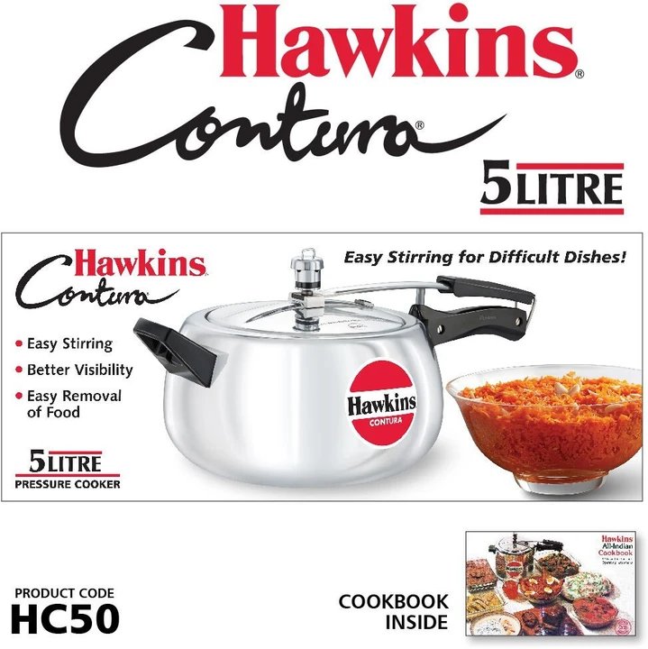 Contura (HC50) 5 L Pressure Cooker (Aluminium)