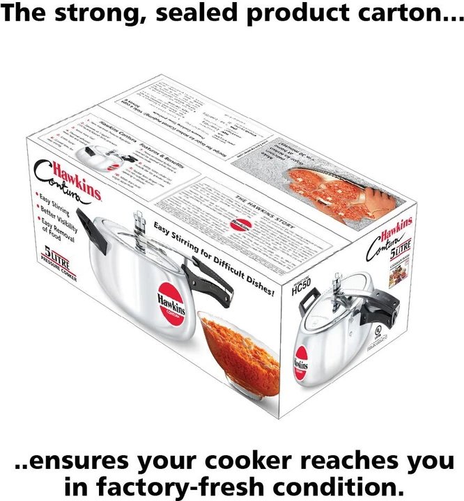 Contura (HC50) 5 L Pressure Cooker (Aluminium)