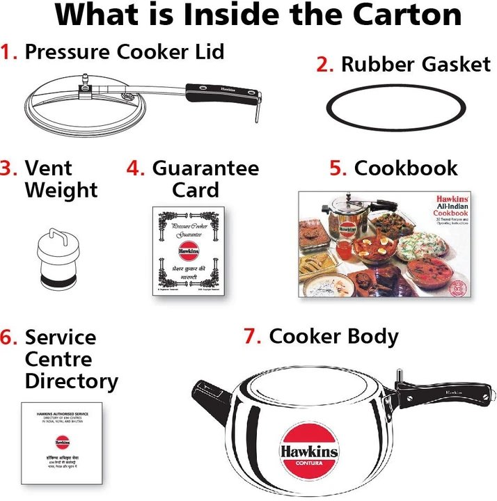 Contura (HC50) 5 L Pressure Cooker (Aluminium)