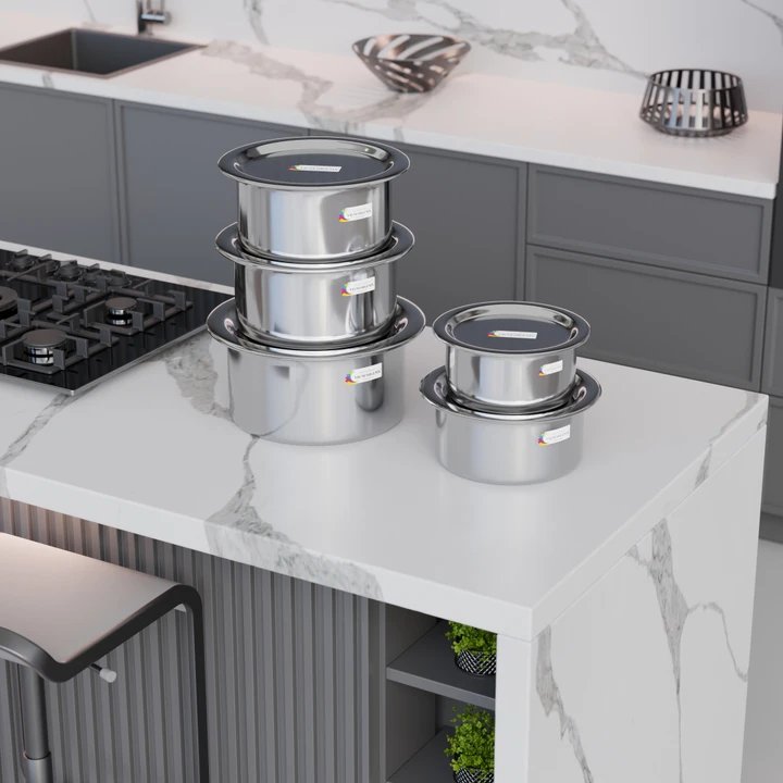 Plain Top Stainless Steel Cooking
