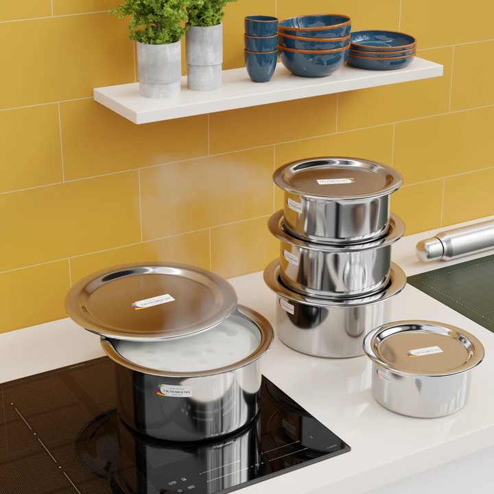 Plain Top Stainless Steel Cooking