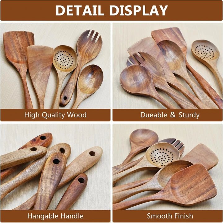 SPATULA-PACKOF6 Wooden Spatula (Pack of 6)