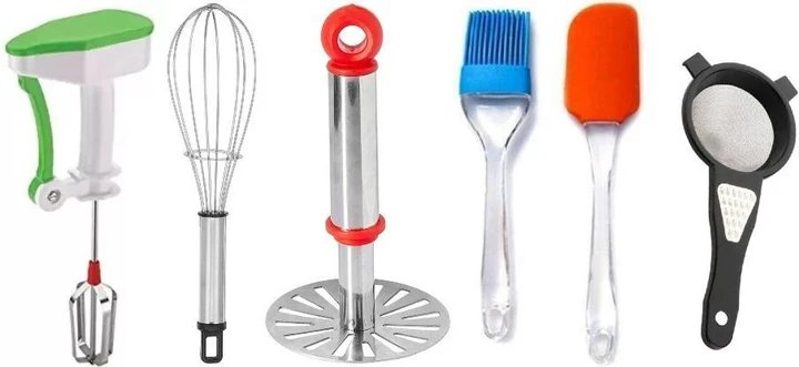 Masher, Spatula With Brush & 2 in 1 Strainer-Greater