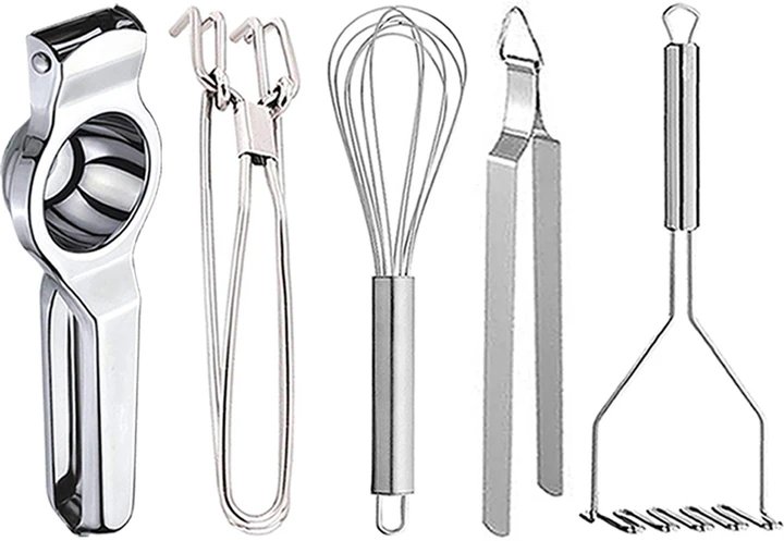 Lemon Squeezer & Pakkad & Whisk & Chimta & Potato Masher